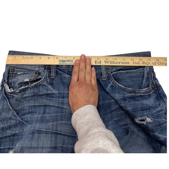 Vintage American Eagle Jeans Mens 32x32 Relaxed 100% Cotton Distressed Casual - Picture 5 of 8